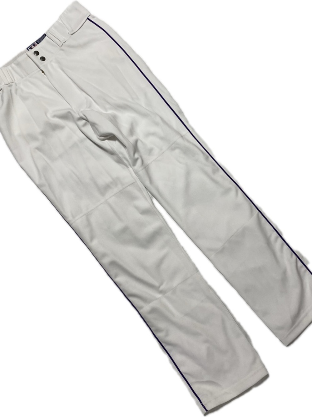 NWOT Men's White Dress Pants with Navy Side Piping